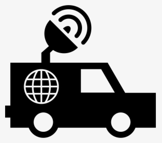 Van Pickup Truck Satellite Truck Clip Art - Satellite Truck Icon, HD Png Download, Free Download