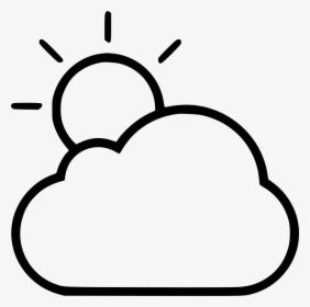 Sun Cloud - Sun And Cloud Drawing Transparent, HD Png Download, Free Download