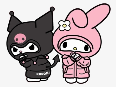 #cybergoth #cyber #goth #grunge #aesthetic #sanrio - Sanrio My Melody And Kuromi, HD Png Download, Free Download