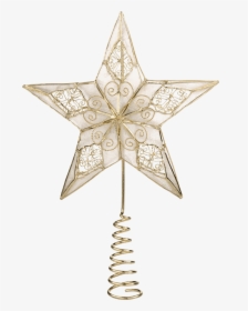Tree Top "star With Filigree Decorations - Christmas Ornament, HD Png Download, Free Download