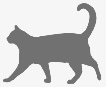 Grey Cat Walking Icon - Transparent Background Black Cat Png, Png Download, Free Download