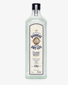 Bombay Sapphire Gin Bombay Dry 1 L , Png Download - Glass Bottle, Transparent Png, Free Download