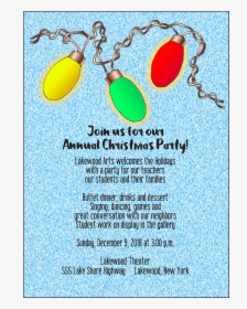 Christmas Holiday Party Invitation - Party Invitation For Teachers Christmas, HD Png Download, Free Download
