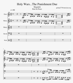 Holy Warsthe Ounishment Due Slide, Image - Sheet Music, HD Png Download, Free Download