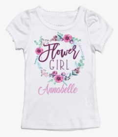 Personalized Flower Girl T Shirts - Girl, HD Png Download, Free Download