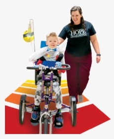 A Photo Of Geuko Riding A Tricycle With Physical Therapist - Toddler, HD Png Download, Free Download