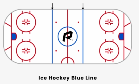 Hockey Blue Line - Ice Hockey Rink, HD Png Download, Free Download