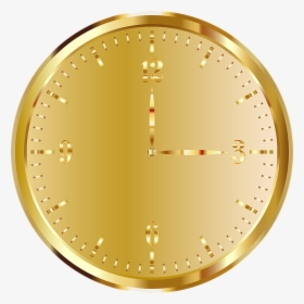 Golden Clock Png, Transparent Png, Free Download