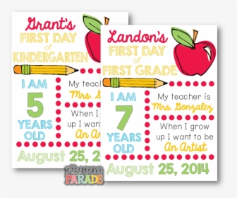 Free Editable 1st Day Of School Sign, HD Png Download, Free Download