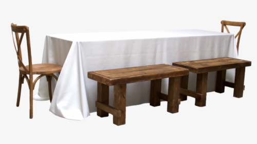 Banquet Table With 4 Honey Brown Short Benches &amp - Outdoor Table, HD Png Download, Free Download
