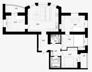 Cozy Apartment Floor Plan, HD Png Download, Free Download