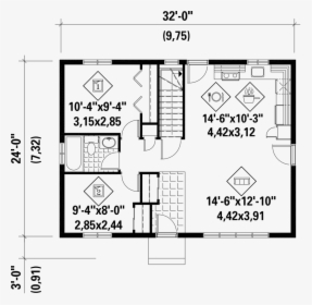 Classical Style Beds Baths - 768 Sq Ft Floor Plans, HD Png Download, Free Download