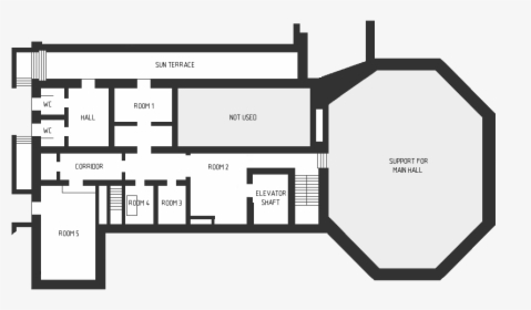 Kehlsteinhaus Basement Floor Plan - Kehlsteinhaus Grundriss, HD Png Download, Free Download