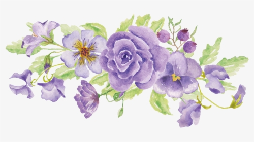 Floral Design Illustration Image Portable Network Graphics - Watercolor Transparent Purple Flower, HD Png Download, Free Download