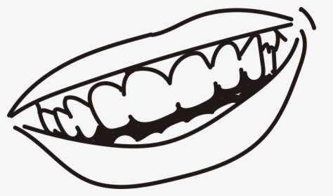 Smile Mouth Teeth Free Photo - Black And White Smile, HD Png Download, Free Download