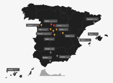 Enlarge Map - Iberian Peninsula Map Rail, HD Png Download, Free Download