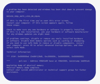 Windows Xp/7 Blue Screen Of Death Mousepad"  Class=, HD Png Download, Free Download
