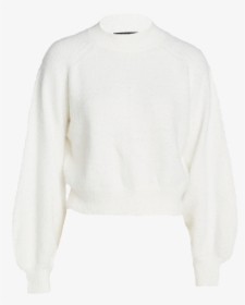 Bell Sleeve Fluffy Knit In Colour Cloud Dancer - Sweater, HD Png Download, Free Download