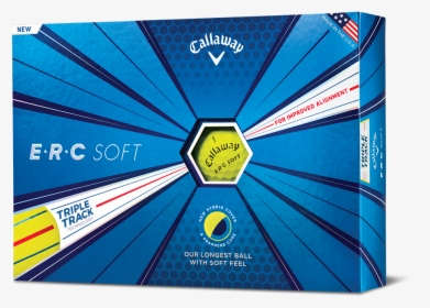 Erc Soft Yellow Logo Golf Balls - Callaway Erc Soft Golf Balls, HD Png Download, Free Download