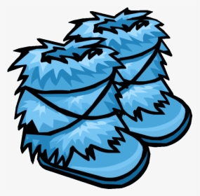 Blue Fuzzy Boots - Club Penguin Fuzzy Boots, HD Png Download, Free Download