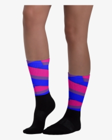 Bisexual Pride Flag Socks"  Class= - Typewriter Socks, HD Png Download, Free Download