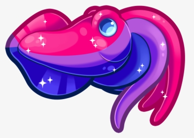 A Bi Flag Squid For Pride Month Because Of An Article, HD Png Download, Free Download