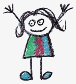 Crayon Doodle Happy Kids Drawing 1 - Kids Drawing, HD Png Download, Free Download
