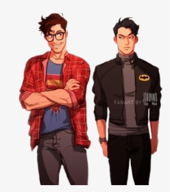 #superbat #clarkkent #brucewayne #superman #batman - Bruce Wayne And Clark Kent, HD Png Download, Free Download