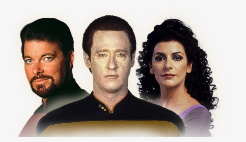Jonathan Frakes, Brent Spiner And Marina Sirtis - Marina Sirtis Star Trek, HD Png Download, Free Download