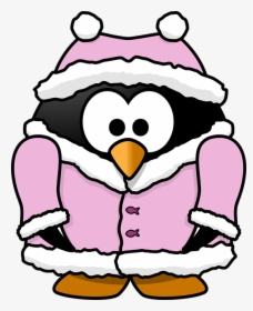 Penguin In A Coat Clipart, HD Png Download, Free Download