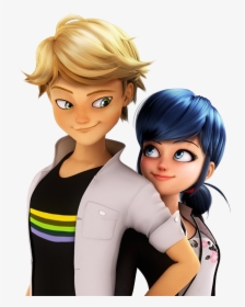 Miraculous Adrien E Marinette, HD Png Download, Free Download