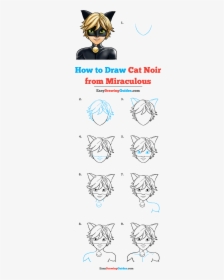 How To Draw Cat Noir From Miraculous - Red Panda Drawing Easy Step By Step, HD Png Download, Free Download