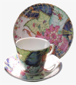 Mottahedeh Tobacco Leaf Pattern Teacup And Saucer And - Saucer, HD Png Download, Free Download