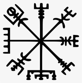 Vegvisir - Svg - Icelandic Symbols, HD Png Download - kindpng