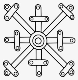 Ship Wheel Line Drawing, HD Png Download, Free Download