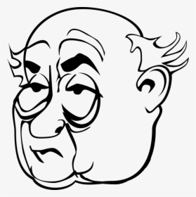 Misogyny Eye Face Woman Cartoon - Older Man Face Drawing, HD Png Download, Free Download