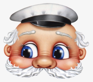 Kids Face Masks Template Old Sailor Man - Cartoon Old Man Mask, HD Png Download, Free Download