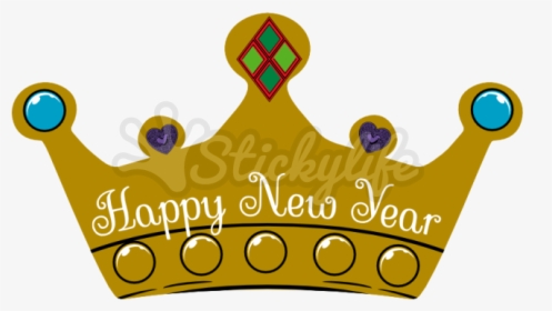 Happy New Year Decal - Happy New Year Crown Png, Transparent Png, Free Download