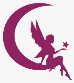 Die Cutting Paper Fairy Image Craft - Fairy Sitting On Moon Silhouette, HD Png Download, Free Download
