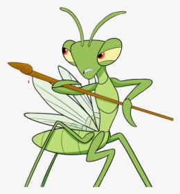 Praying Mantis Clipart Grasshopper - Cartoon, HD Png Download, Free Download