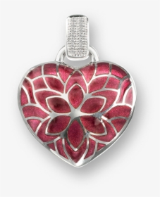 Nicole Barr Designs Sterling Silver Heart Choker Necklace-red - Locket, HD Png Download, Free Download
