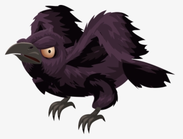 Eagle,crow Like Bird,purple - Cartoon Rook Png, Transparent Png, Free Download