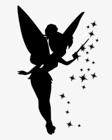 #sticker #fairy #tinkerbell #stars #wand #wings #shilouette - Silhouette Of Tinkerbell, HD Png Download, Free Download