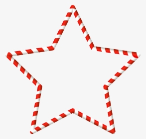 Christmas Candy Cane Star Border Clip Art Image, HD Png Download, Free Download