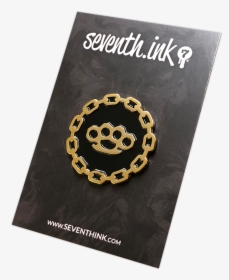 Brass Knuckles Gold Pin - Chain Emblem, HD Png Download, Free Download