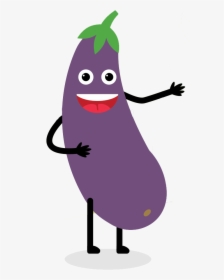 Eggplant Right - Cartoon, HD Png Download, Free Download