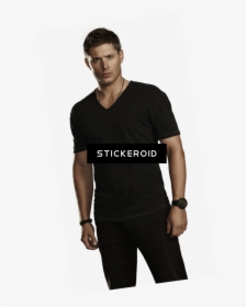 Dean Winchester Characters Fictional Supernatural - Dean Winchester Black Shirt, HD Png Download, Free Download