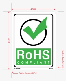 Rohs Compliant Labels With Check Mark - Rohs Compliant, HD Png Download, Free Download