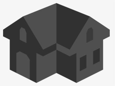 Black Building Icon Png - Building Isometric Clipart Simple, Transparent Png, Free Download
