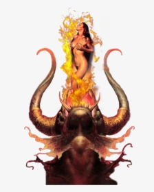 #woman #female #sandyblonde #dragon #fire #firebreath - Boris Vallejo, HD Png Download, Free Download